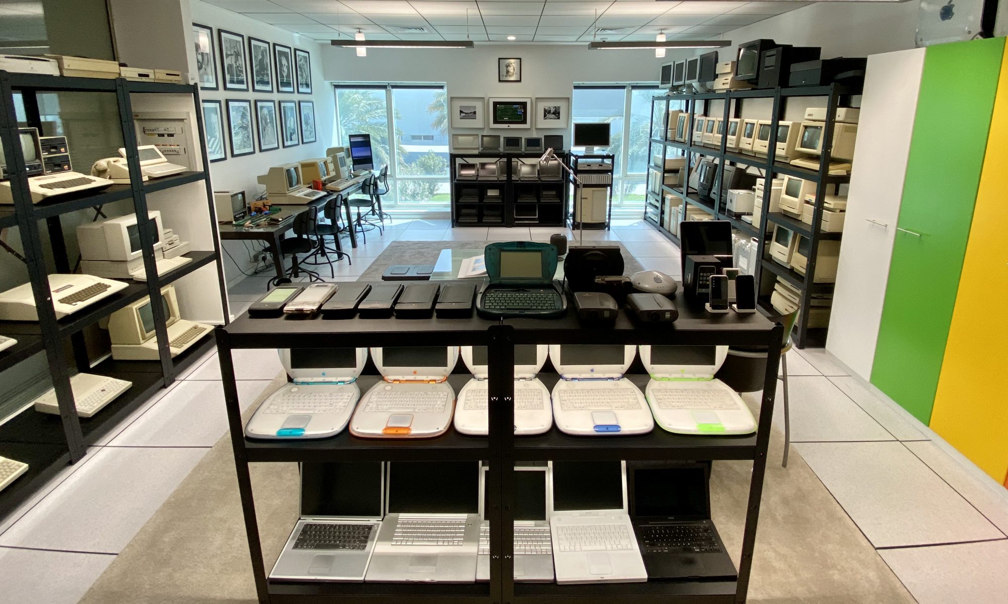 Overview photo of Jimmy Grewal’s collection of vintage Apple computers